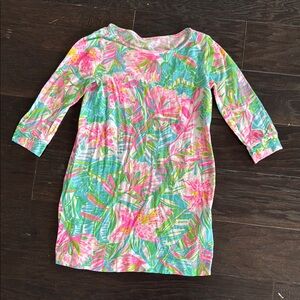 Floral Print Dress with 3/4 Sleeves